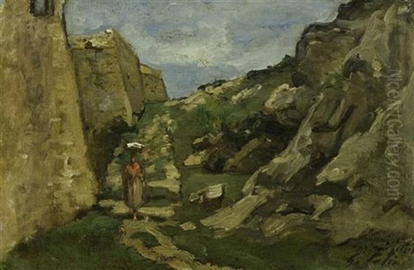 Pyrenaenlandschaft Oil Painting by Gustave Colin