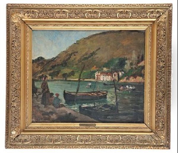 Paisaje Fluvial Oil Painting by Gustave Colin