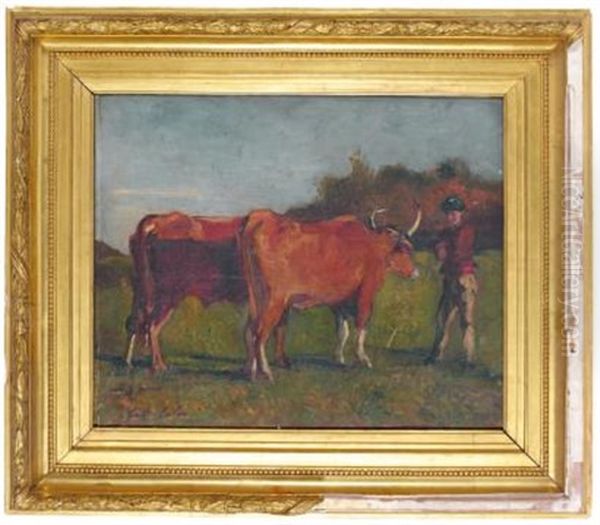 Le Vacher Basque Oil Painting by Gustave Colin