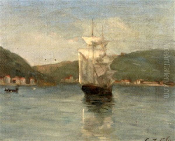 Duex Mats Sous Voile Dans Les Passages Saint Pierre Et Saint Jean Oil Painting by Gustave Colin