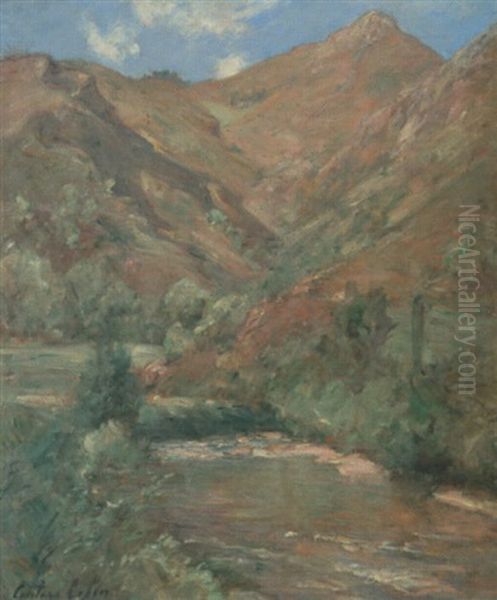 Paysage Montagneux Oil Painting by Gustave Colin
