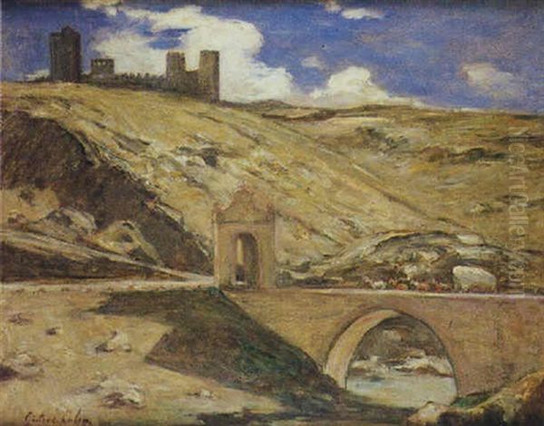 Vista De Toledo Oil Painting by Gustave Colin