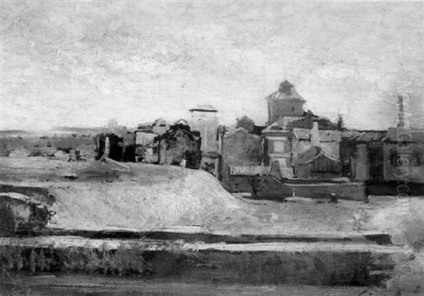 Village Basque Oil Painting by Gustave Colin