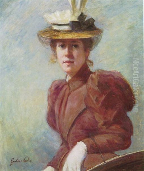 Promonade Oil Painting by Gustave Colin