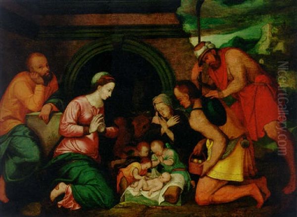 The Adoration Of The Shepherds Oil Painting by Francisco Collantes