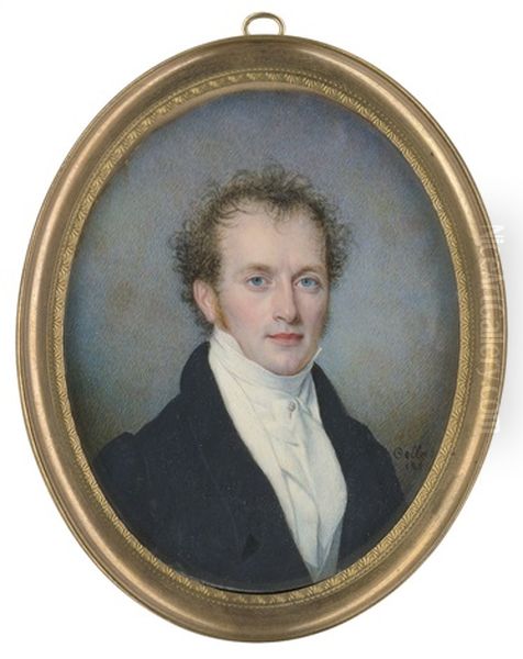 Bildnis Eines Herrn Im Dunklen Rock Oil Painting by Louis Antoine Collas