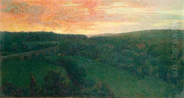 Paysage Au Crepuscule Oil Painting by Michel Auguste Colle