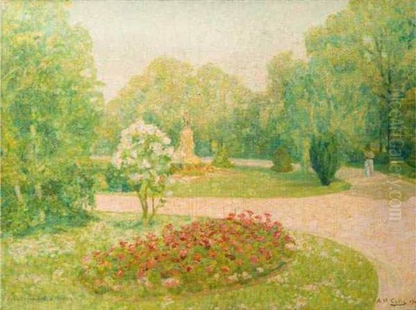 La Pepiniere A Nancy Oil Painting by Michel Auguste Colle