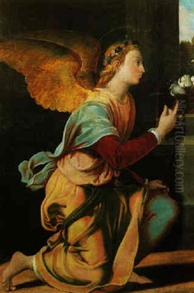 Angelo Annunciante, Verkundigungsengel Oil Painting by Raffaelo Colle