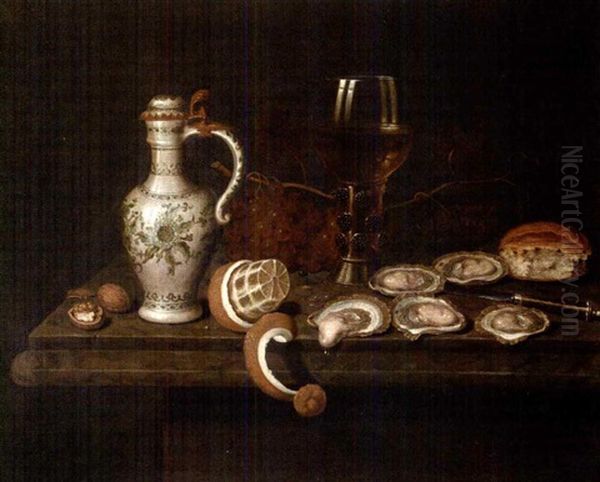 Stilleben Mit Krug Und Austern Oil Painting by Edward Collier