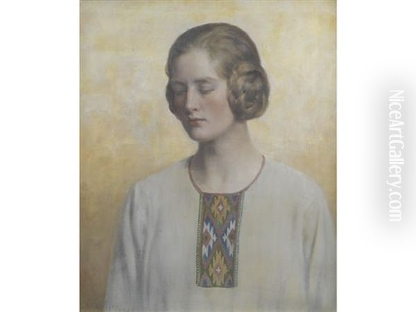 Portrait Of A Woman Oil Painting by Collier, John
