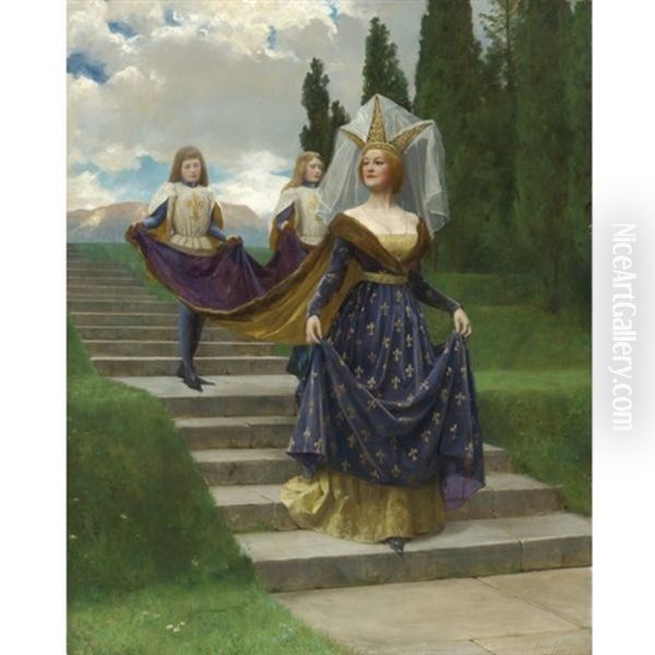 A Great Lady Oil Painting by Collier, John