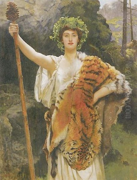 The Priestess Of Bacchus Oil Painting by Collier, John