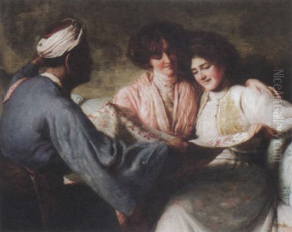 Shopping For Silks Oil Painting by Collier, John