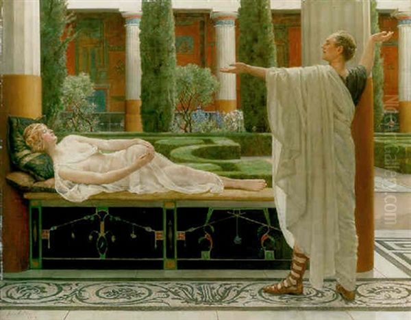 Horace And Lydia Oil Painting by Collier, John