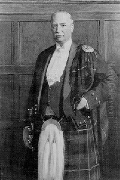 Portrait Of Sir George W. Paton Wearing A Kilt Oil Painting by Collier, John