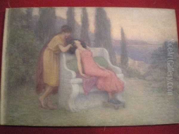 Scene Mythologique Oil Painting by Louis Joseph Raphael Collin