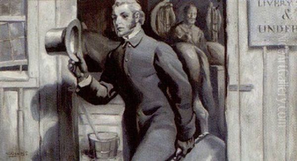 Ein Tierarzt Verabschiedet Sich Oil Painting by Alfred Quinton Collins