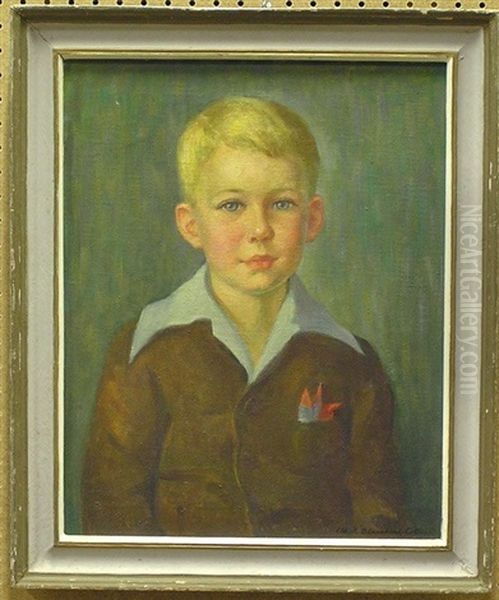 Portrait Of A Child Oil Painting by Ethel Blanchard Collver