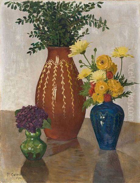 Stillleben Oil Painting by Plinio Colombi