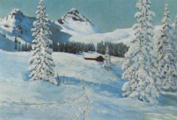 Hahnenmoos - Adelboden Oil Painting by Plinio Colombi