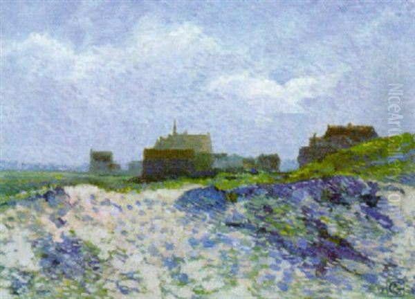 Landschap Oil Painting by Gisbert Combaz