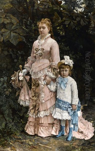 La Promenade Du Dimanche Oil Painting by Leon Francois Comerre