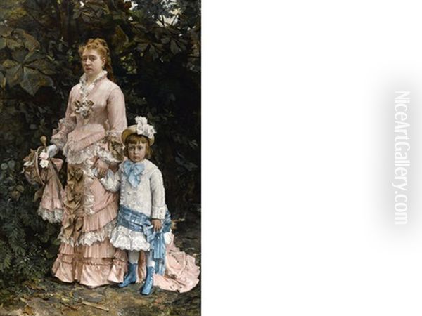 La Promenade Du Dimanche Oil Painting by Leon Francois Comerre