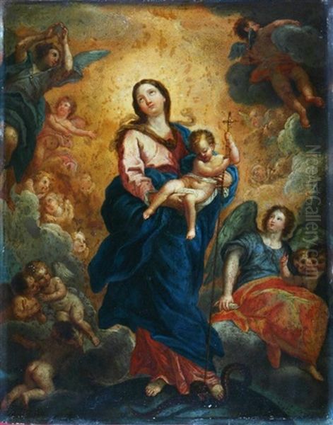 Assunzione Della Vergine Oil Painting by Sebastiano Conca