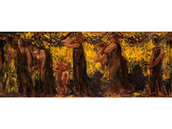 Bacchanal Oil Painting by Luigi Conconi