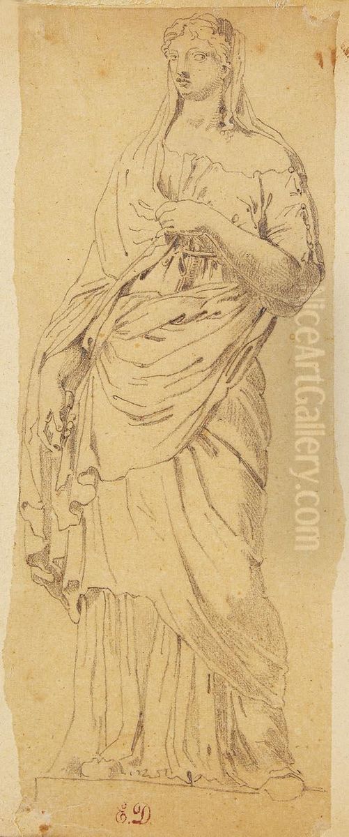 Studie Nach Einer Romischen Skulptur Oil Painting by Pierre Andrieu