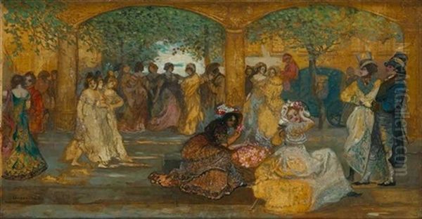 Covent Garden Oil Painting by Charles Conder