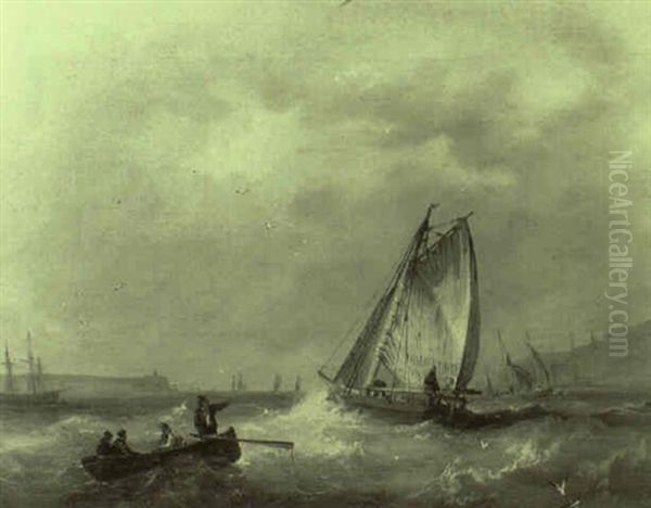 Entering Plymouth Sound Oil Painting by Nicholas Matthew Condy