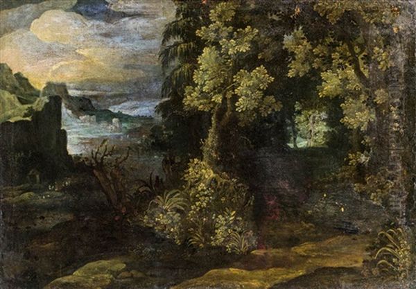 Waldlandschaft Oil Painting by Gillis van Coninxloo