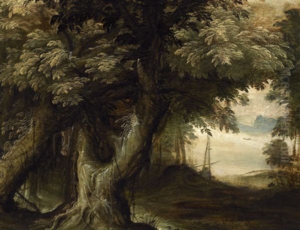 Waldlandschaft Oil Painting by Gillis van Coninxloo