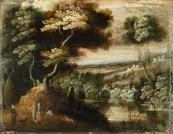 Paysage Anime Oil Painting by Gillis van Coninxloo