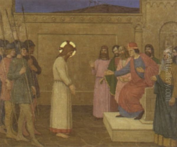 Christ Before Pilate Oil Painting by John Ramsey Conner