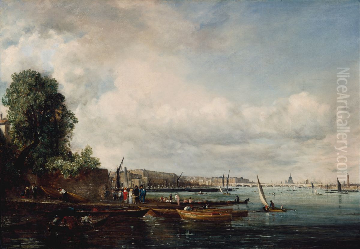 Waterloo Bridge Oil Painting by John Constable