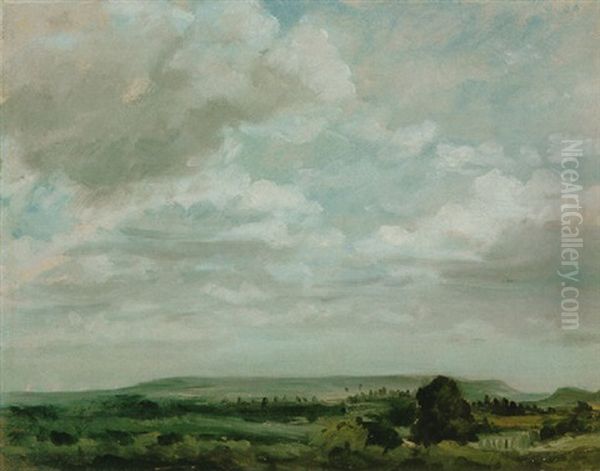 View In Kent Oil Painting by Lionel Bicknell Constable