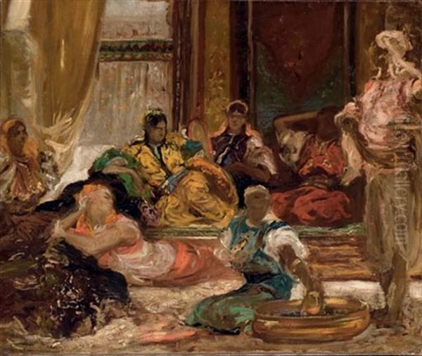 Femmes Au Harem Oil Painting by Jean Joseph Benjamin Constant