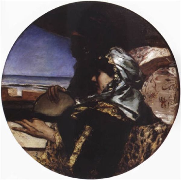 Joueuse Au Tambourin Oil Painting by Jean Joseph Benjamin Constant