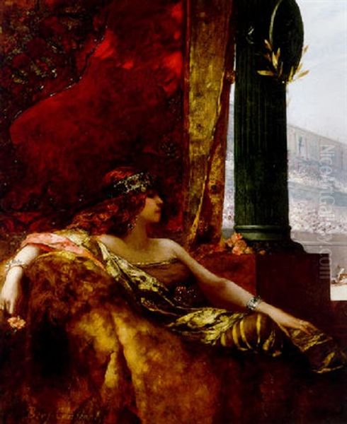 Empress Theodora At The Colisseum Oil Painting by Jean Joseph Benjamin Constant