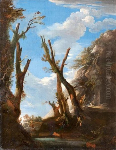 Paysage Italien Oil Painting by Jean Antoine Constantin D'Aix