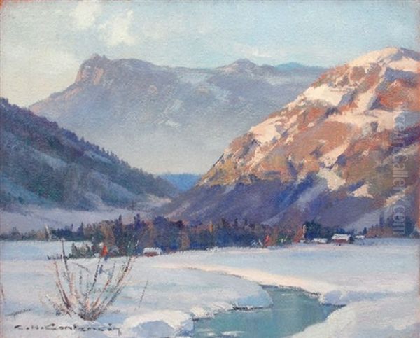 Le Val Montjoie Oil Painting by Charles Henry Contencin