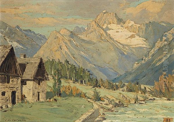 Les Etages Oil Painting by Charles Henry Contencin