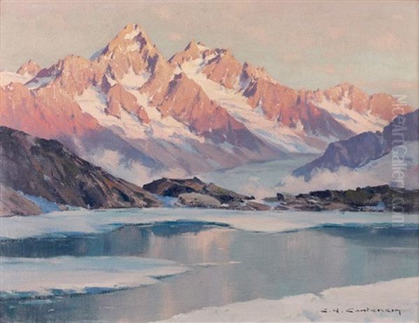 Aiguille Du Geant Oil Painting by Charles Henry Contencin