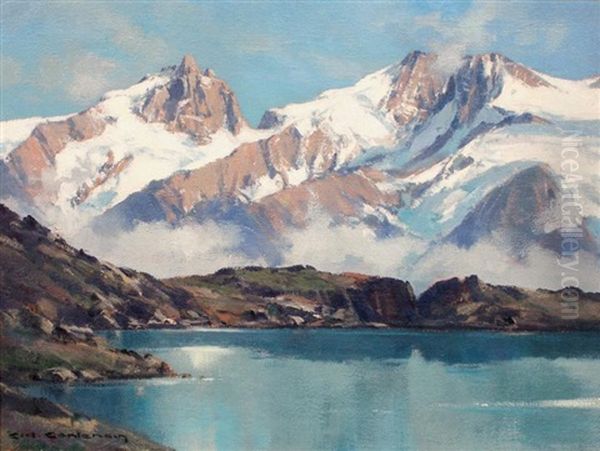 La Meige, Le Lac Lerie Oil Painting by Charles Henry Contencin