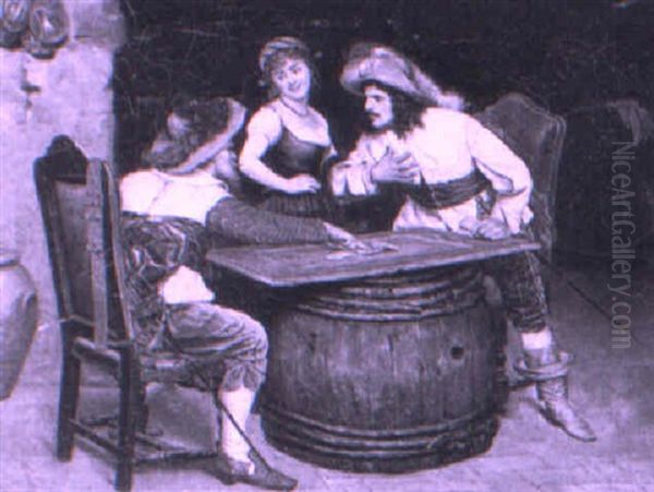 The Dispute Oil Painting by Tito Conti