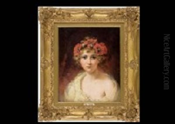 Portrait D'une Jeune Fille Oil Painting by Diana Coomans