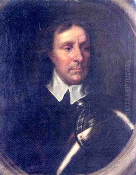 Portrait Of Oliver Cromwell In Armour Oil Painting by Samuel Cooper